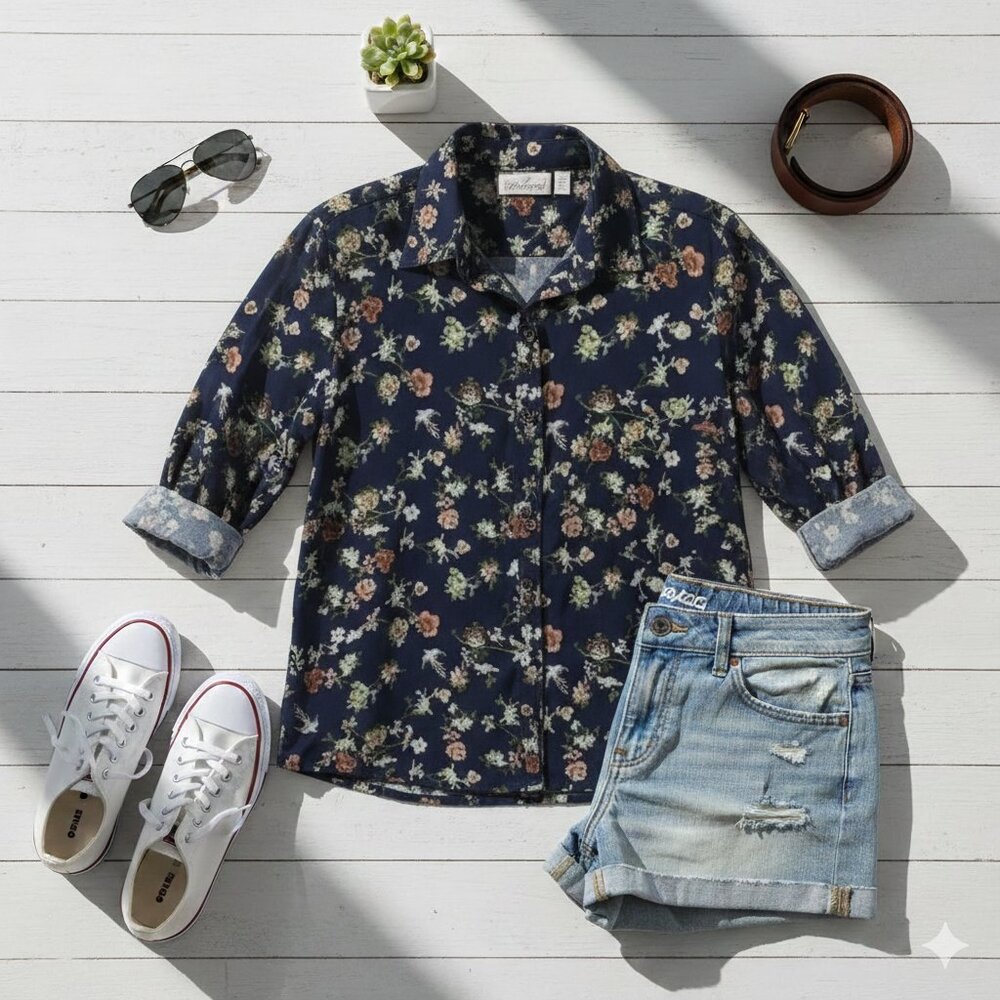 Source Unknown Black Long Sleeve Button Down Shirt